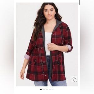 Torrid 2fer Hooded Anorak Jacket, size 2